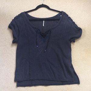 Free People navy shirt